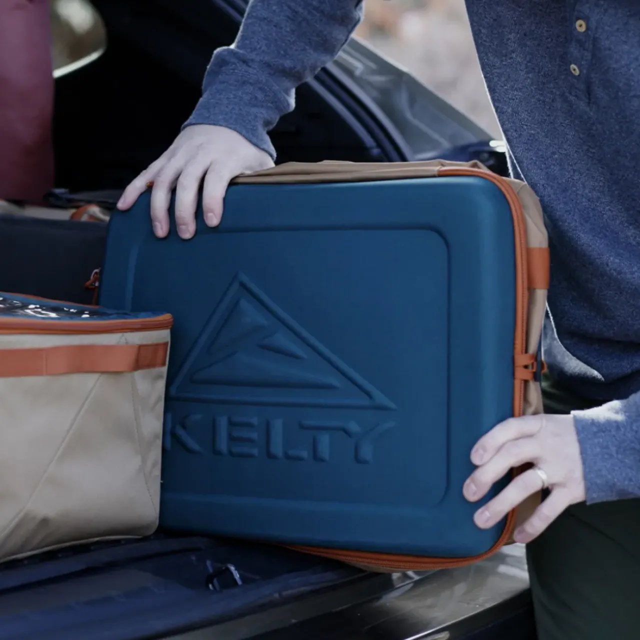 Roadie Life|Kitchen & Organization-Kelty Folding Cooler DullGold/DeepTeal